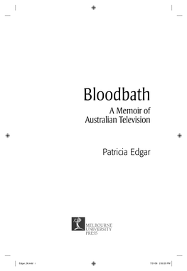 Bloodbath a Memoir of Australian Television