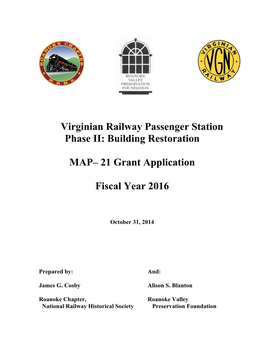 Virginian Railway Passenger Station Phase II: Building Restoration