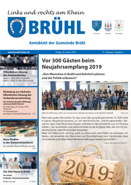 Vor 300 Gästen Beim Neujahrsempfang 2019