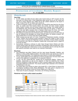 Protection of Civilians Weekly Report