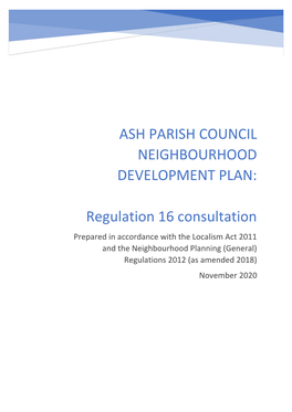 Ash NDP Submission Plan