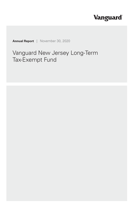 Vanguard New Jersey Long-Term Tax-Exempt Fund Annual Report