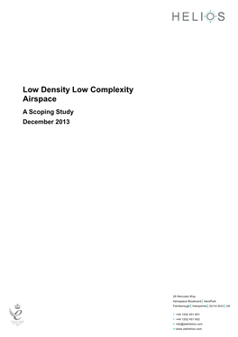 Low Density Low Complexity Airspace a Scoping Study December 2013