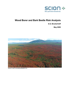 Wood Borer and Bark Beetle Risk Analysis E.G