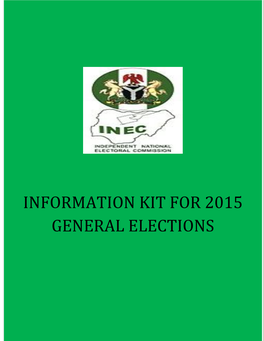 Information Kit for 2015 General Elections