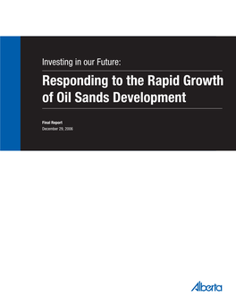 Responding to the Rapid Growth of Oil Sands Development