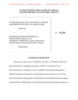 Environmental Law & Policy Center, Petition for Review (PDF)