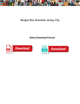 Bergen Bus Schedule Jersey City