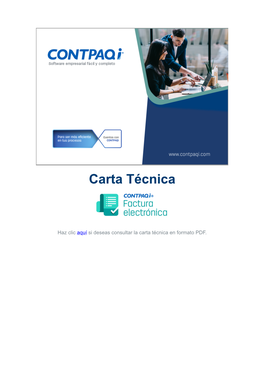 Carta Técnica Contpaqi® Factura Electrónica 9.0.1