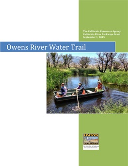 Owens River Water Trail Grant Application
