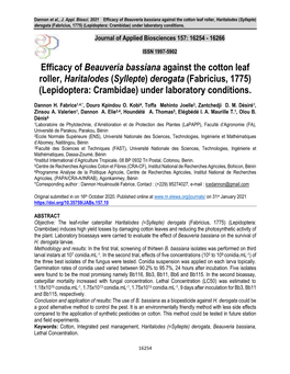 (Syllepte) Derogata (Fabricius, 1775) (Lepidoptera: Crambidae) Under Laboratory Conditions