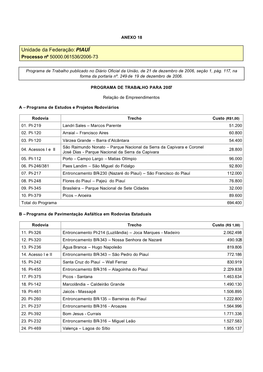 Unidade Da Federação: PIAUÍ Processo Nº 50000.061536/2006-73