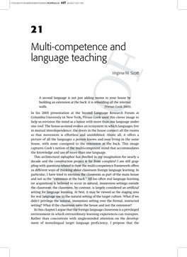 21 Multi-Competence and Language Teaching