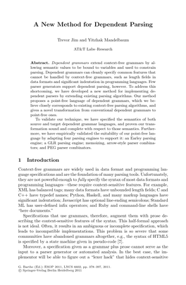 A New Method for Dependent Parsing