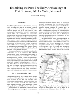 Enshrining the Past: the Early Archaeology of Fort St. Anne, Isle La Motte, Vermont