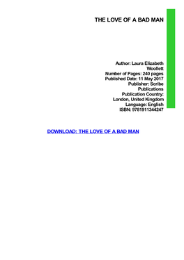 {Download PDF} the Love of a Bad Man Ebook Free Download