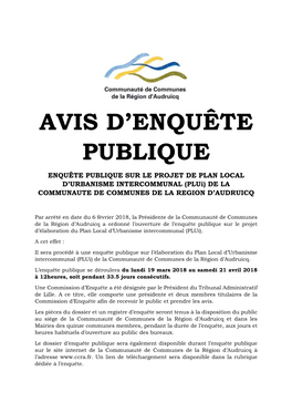 Avis D'enquête Publique