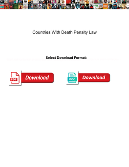 Countries with Death Penalty Law