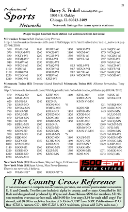 Sports Chicago, IL 60643-2409 Networks Network Listings for Team Sports Stations