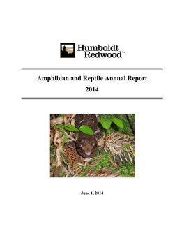 2013 Amphibian Reptile Report