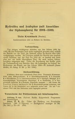 Archiv Für Naturgeschichte