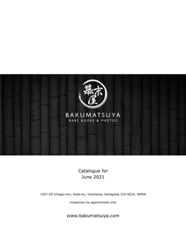 BAKUMATSUYA €"€ PDF Catalogue
