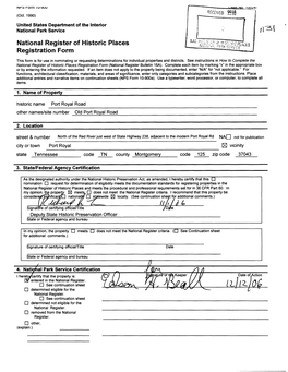 National Register of Historic Places Continuation Sheet