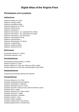 Checklist of Plants