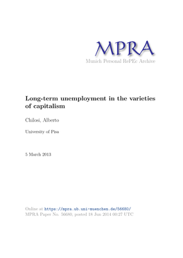 Long-Term Unemployment in the Varieties of Capitalism