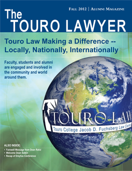 Touro Law Making a Difference -- Locally, Nationally, Internationally