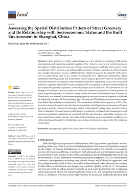 Assessing the Spatial Distribution Pattern of Street Greenery and Its Relationship with Socioeconomic Status and the Built Environment in Shanghai, China