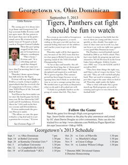 Tigers, Panthers Cat Fight Should Be Fun to Watch