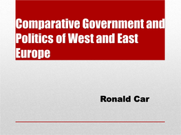 Comparative Government and Politics of West and East Europe