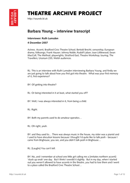 Interview with Barbara Young