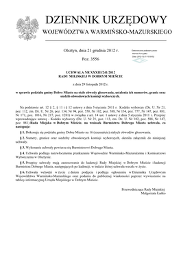 Uchwała Nr XXXIII/241/2012 Z Dnia 29 Listopada 2012 R