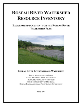 Roseau River Watershed Resource Inventory