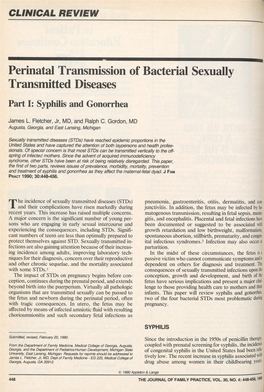 Perinatal Transmission of Bacterial Sexually Transmitted Diseases