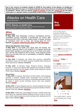 Attacks on Health Care