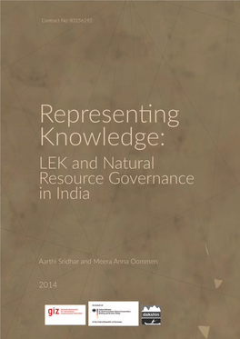 Representing Knowledge: LEK and Natural Resource Governance in India