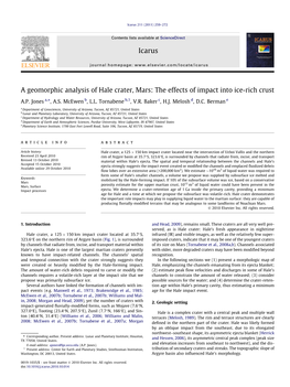 A Geomorphic Analysis of Hale Crater, Mars: the Effects of Impact Into Ice-Rich Crust ⇑ A.P