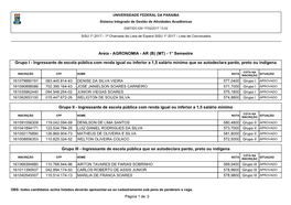 Ingressante De Escola Pública Com Renda Igual Ou Inferior a 1,5 Salário Mínimo Que Se Autodeclara Pardo, Preto Ou Indígena