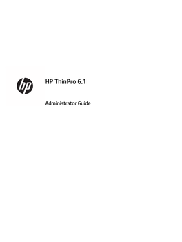 HP Thinpro 6.1 Administrator Guide