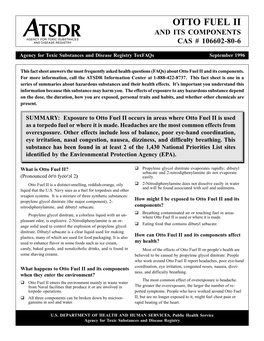 Otto Fuel Ii and Its Components Cas # 106602-80-6