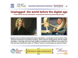 Unplugged: the World Before the Digital