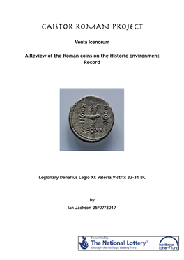 CRP – ROMAN COINS from CAISTOR 25Th July 2017