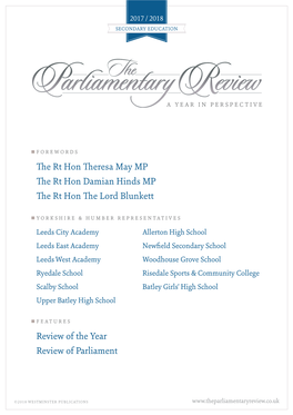 Secondary Education: Yorkshire and Humber