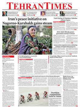 Iran's Peace Initiative on Nagorno-Karabakh Gains Steam by Ebrahim Fallahi