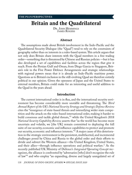 Britain and the Quadrilateral Dr