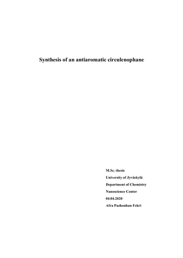 Synthesis of an Antiaromatic Circulenophane