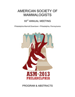 American Society of Mammalogists